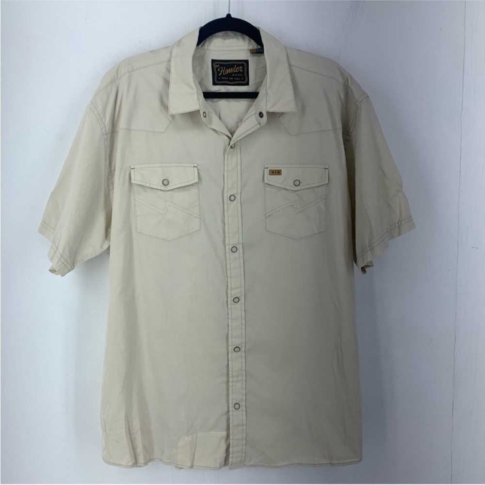Howler Brothers XL H Bar B Snap Shirt Western Short Sleeve Quick Dry Cotton